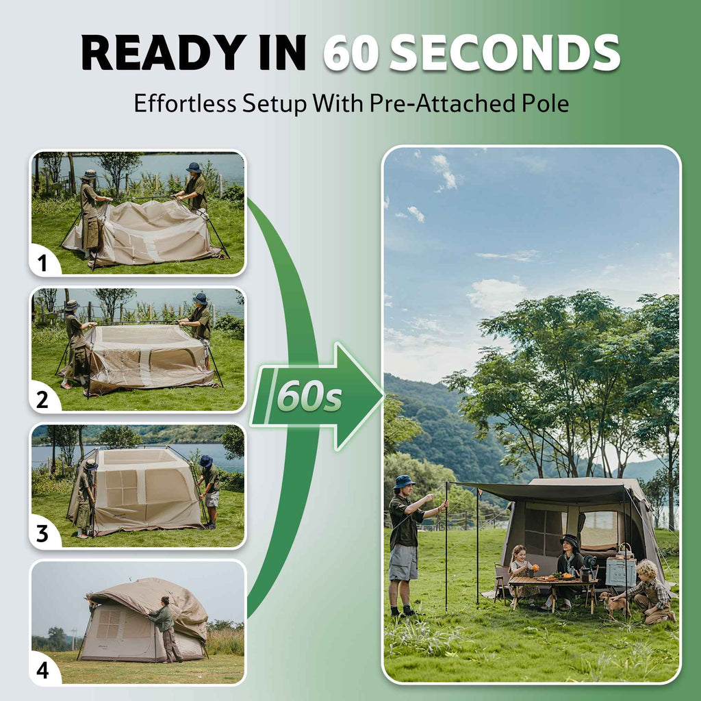 Village™ 6.0 Flagship 4-Person Instant Cabin Tent