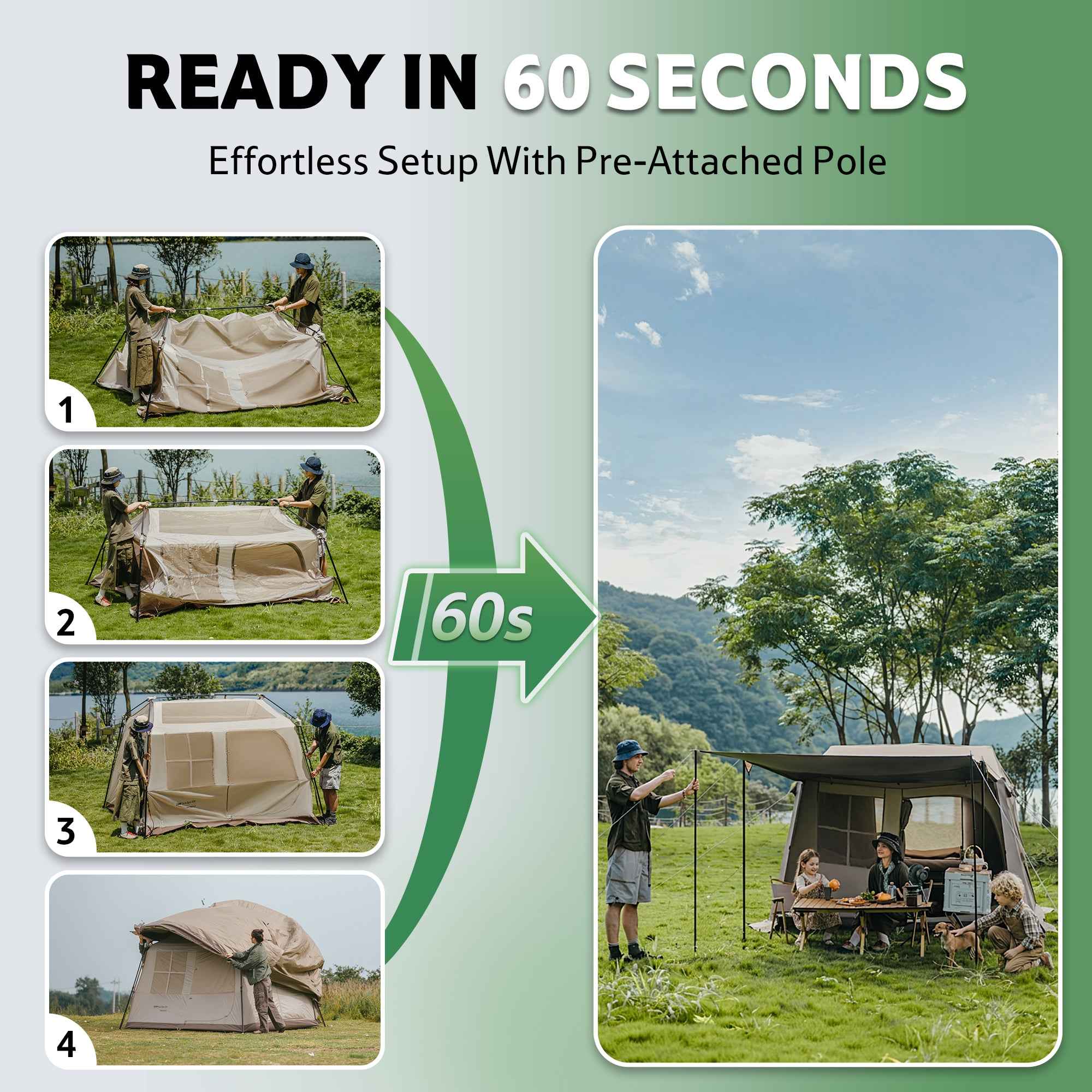 Village™ 6.0 Flagship 4-Person Instant Cabin Tent