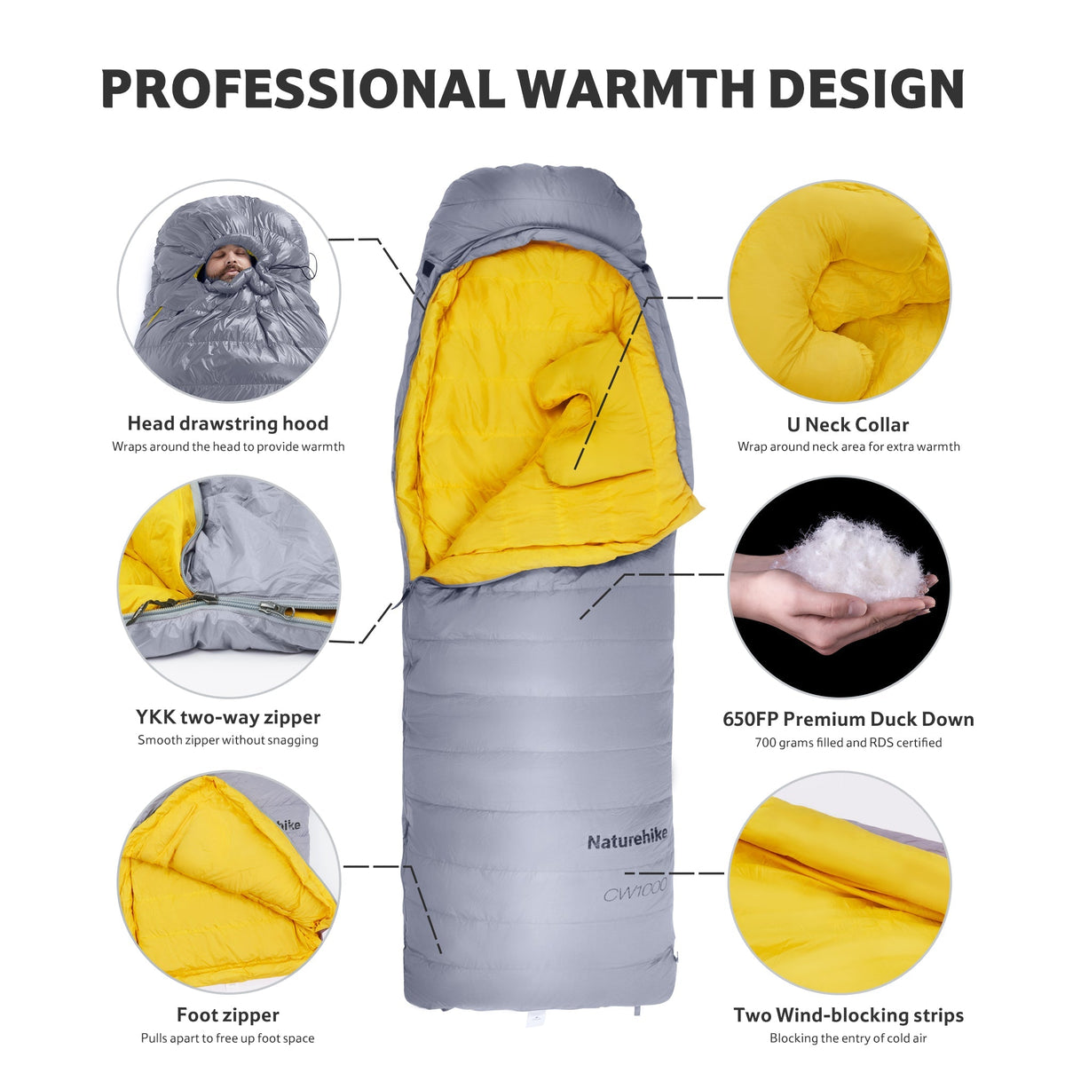 CW™1000 Down Ultralight Sleeping Bag 12°F / -11.1°C