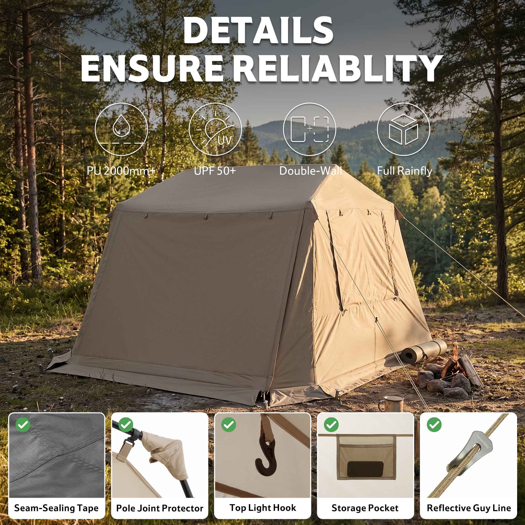 Village™ 6.0 4-Person Instant Cabin Tent
