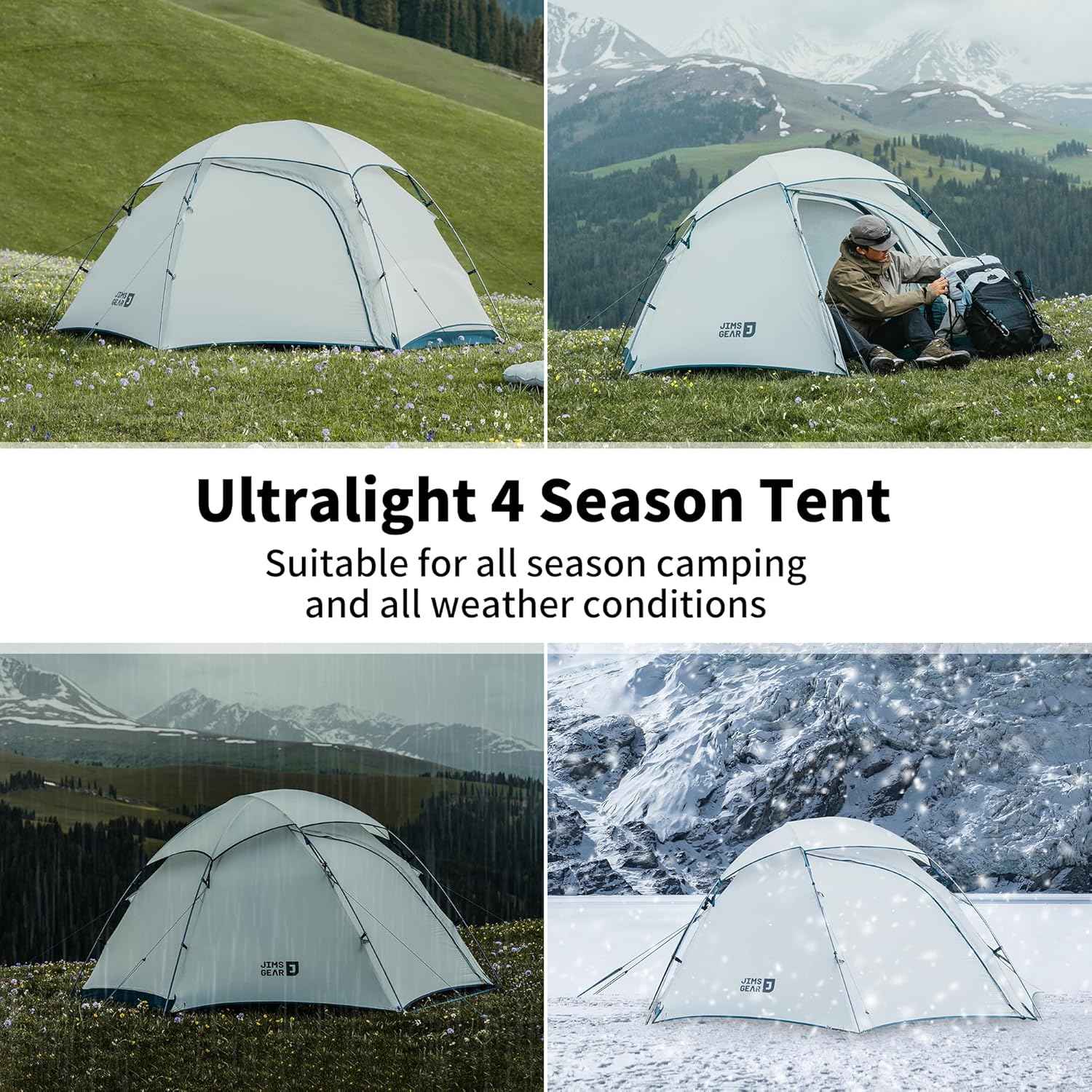 JIMS™ 1-Person Ultralight 4-Season Tent