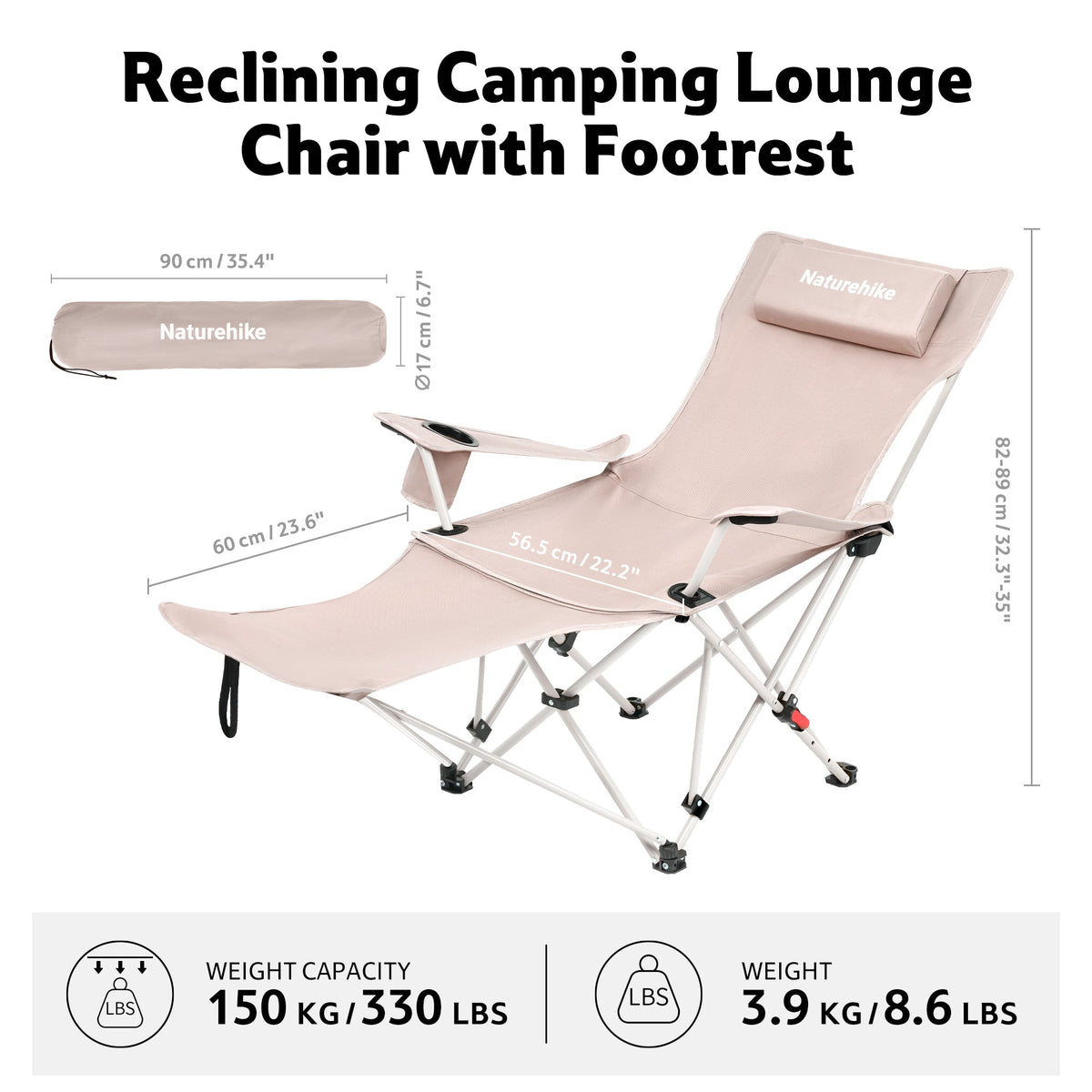SeaStar™ High-Back Camping Chair with Footrest