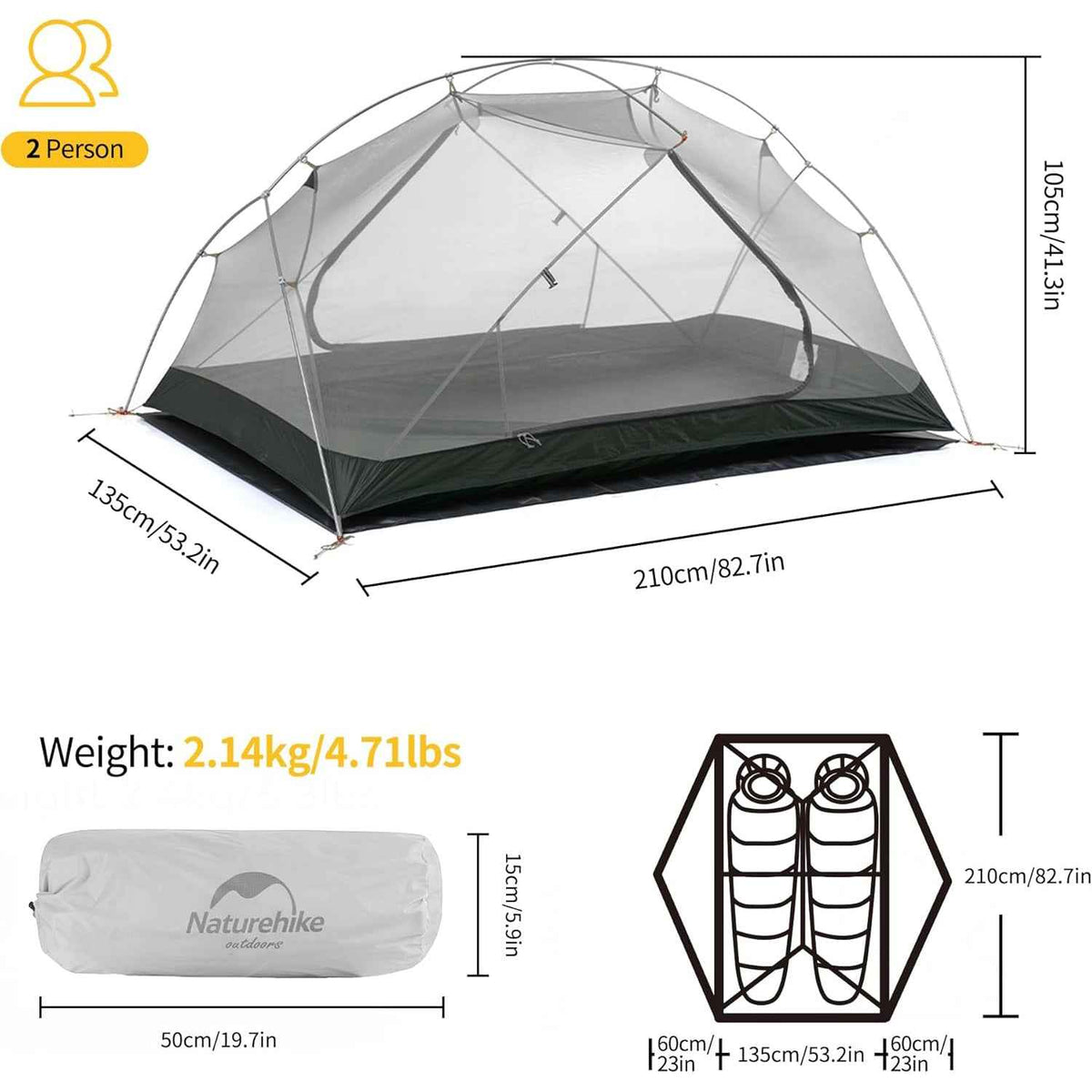 Mongar™ 2-Person Ultralight Backpacking Tent