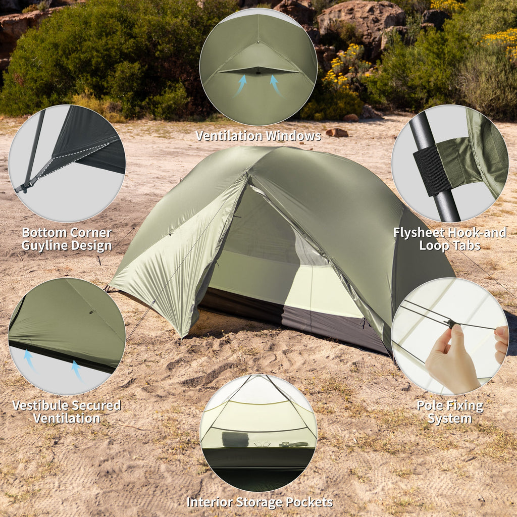 Mongar™ Pro 2-Person Ultralight Backpacking Tent